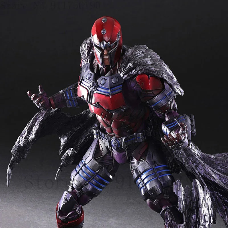 PLAY ARTS 27cm X-men Magneto Action Figure Anime Max Eisenhardt Collectable Model Toys Doll Gift - Bear Hugs