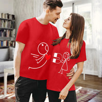 Heart Attract Couples T-shirt - Bear Hugs
