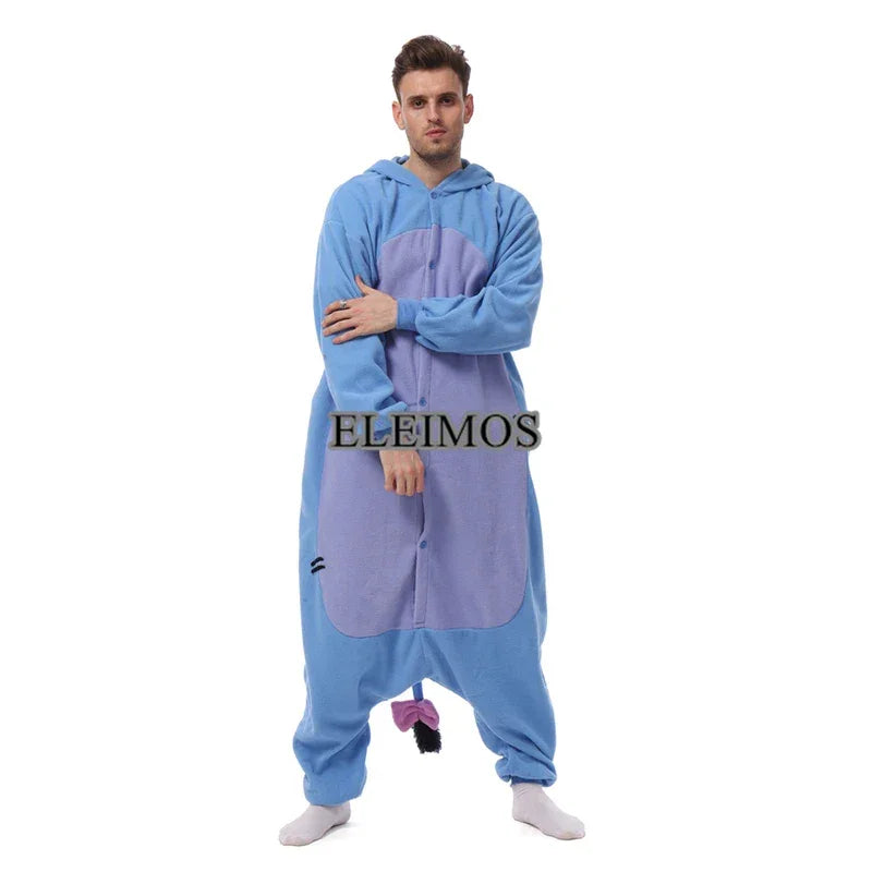 Halloween Onesie Cartoon Donkey Pajama For Adult Women Men Animal Kigurumis Pyjamas Homewear Christmas Cosplay Party Costume XXL - Bear Hugs
