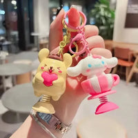 Springy Sanliou Fun Moving Keychain