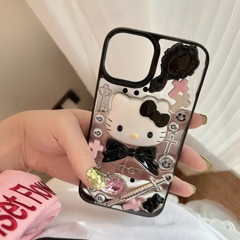 Kawaii Hello Kitty Transparent Case (For iPhones)