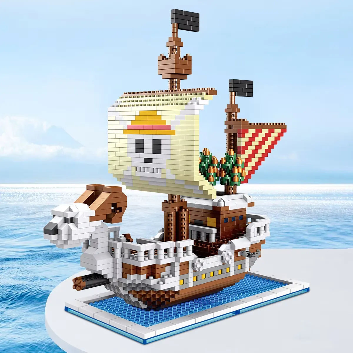 One Piece Pirate Ship 3D Model Building Blocks