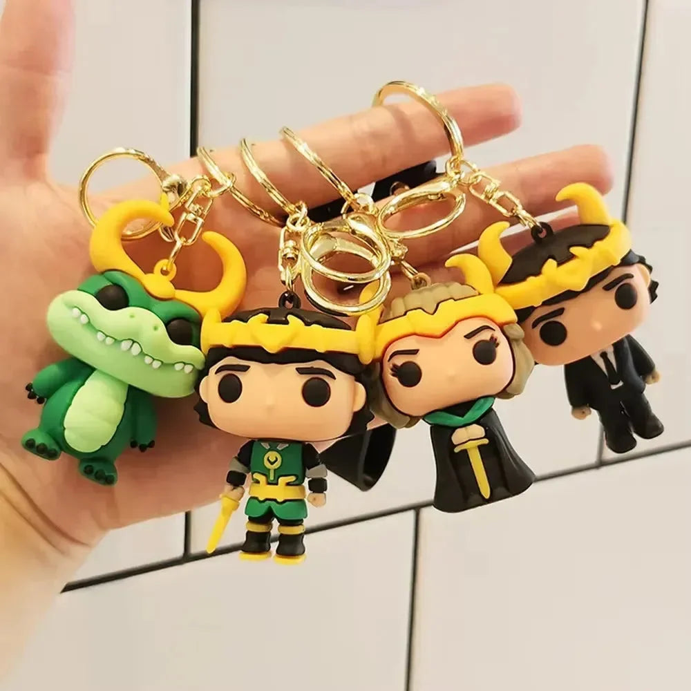 Porte-clés 3D Loki à cornes 