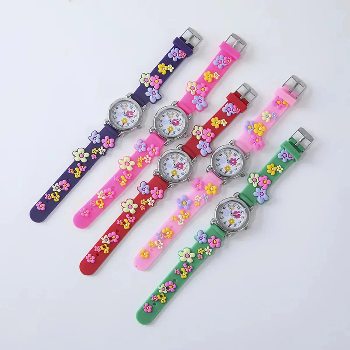 Cute Floral Round Kids Watch