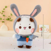 Cute Anime Bubu Dudu Plush Toy—Dressed in Rabbit and Fox Costumes Kawaii Stuffed Animal Couple Doll for Friends Gift Room Decor - Bear Hugs