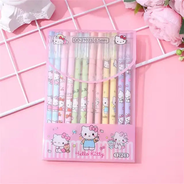 Sanrio Hello Kitty Design Erasable Pen (Set of 12)