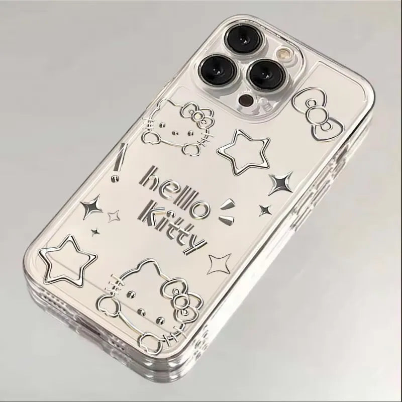 Silver Hello Kitty Case (For iPhones)