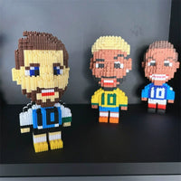 Football Players Miniature Building Blocks Character Assembly Model Desktop Ornament Fun Gifts - Bear Hugs