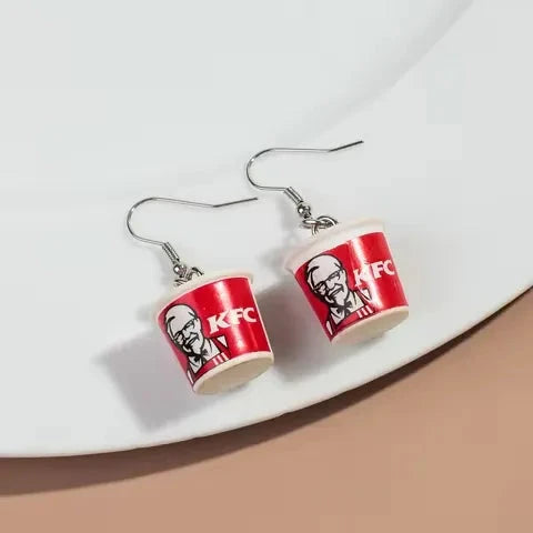 3D KFC Dangle Earrings