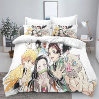 Demon Slayer: Kimetsu no Yaiba kamado Nezuko Anime 100% Polyester Bedding Set Duvet Cover Set Printed Cartoon Home Decor - Bear Hugs