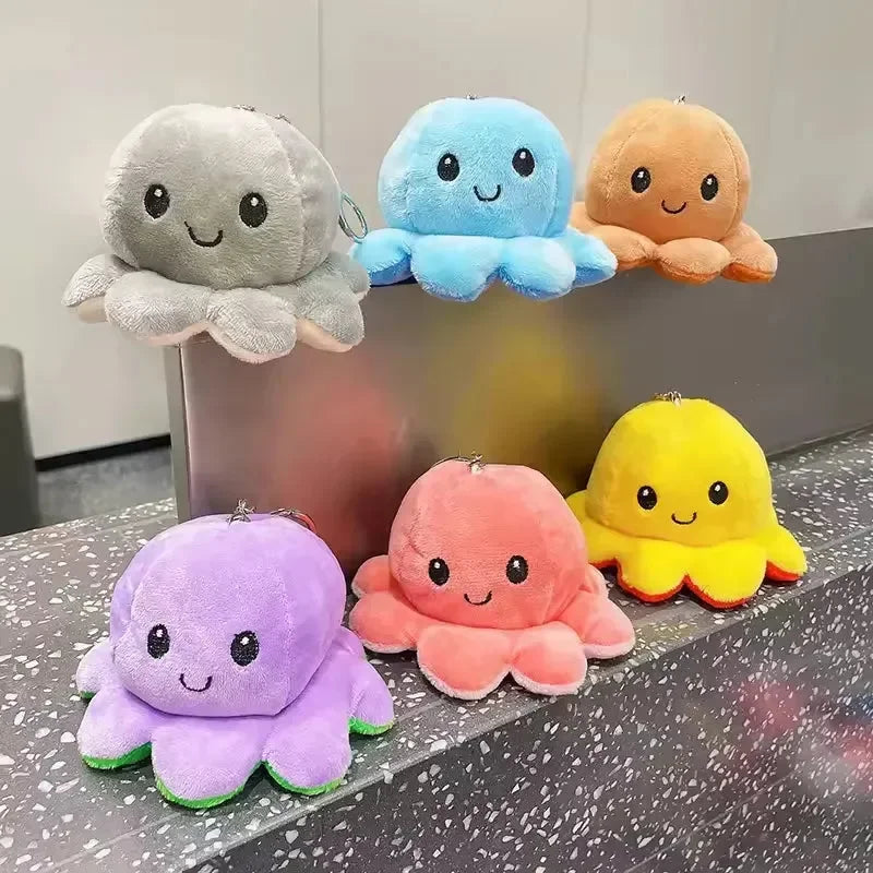 Reversible Moods Octopus Plush Keychain