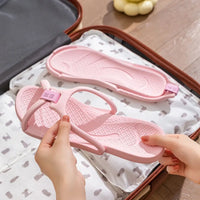 Foldable Travel Slippers Unisex EVA Flip Flops Hotel Non Slip Bathroom Indoor Outdoor Portable Lightweight Comfortable - Bear Hugs