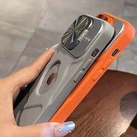 Luxury Flip Up Bracket Camera Protect Case (For iPhones)