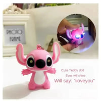 Luminous Love Notes Stitch Keychain