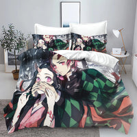 Demon Slayer: Kimetsu no Yaiba kamado Nezuko Anime 100% Polyester Bedding Set Duvet Cover Set Printed Cartoon Home Decor - Bear Hugs
