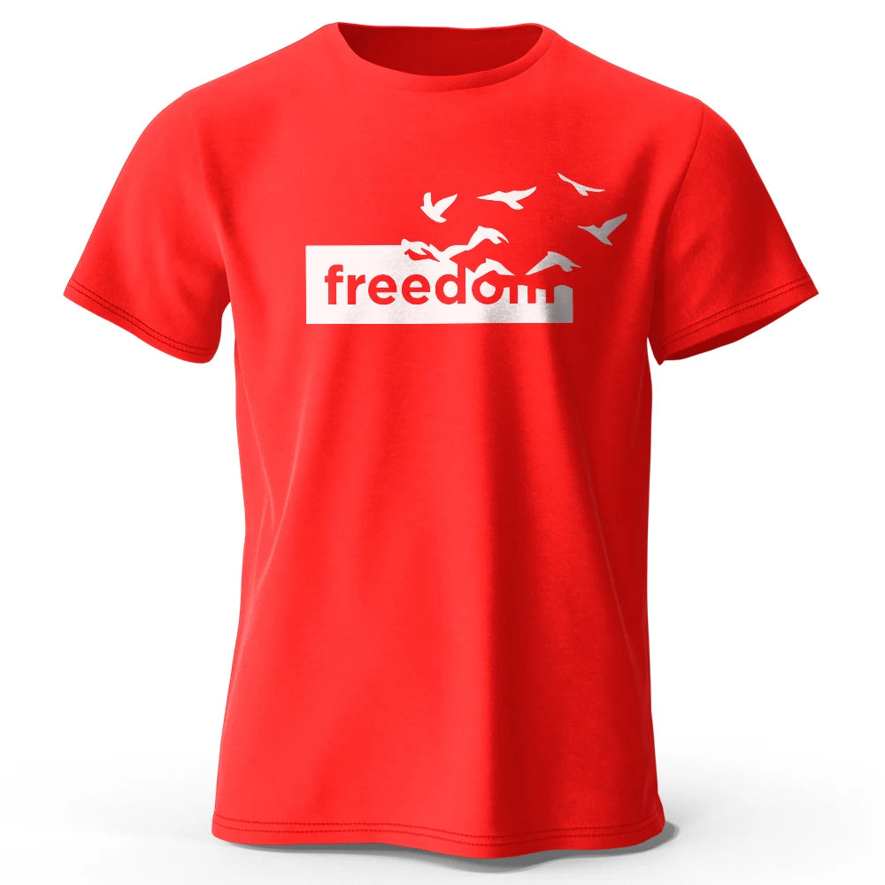 Freedom Letter Printed T-Shirt