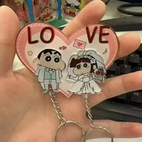 Shinchan & Nohara Wedding Couple Keychain
