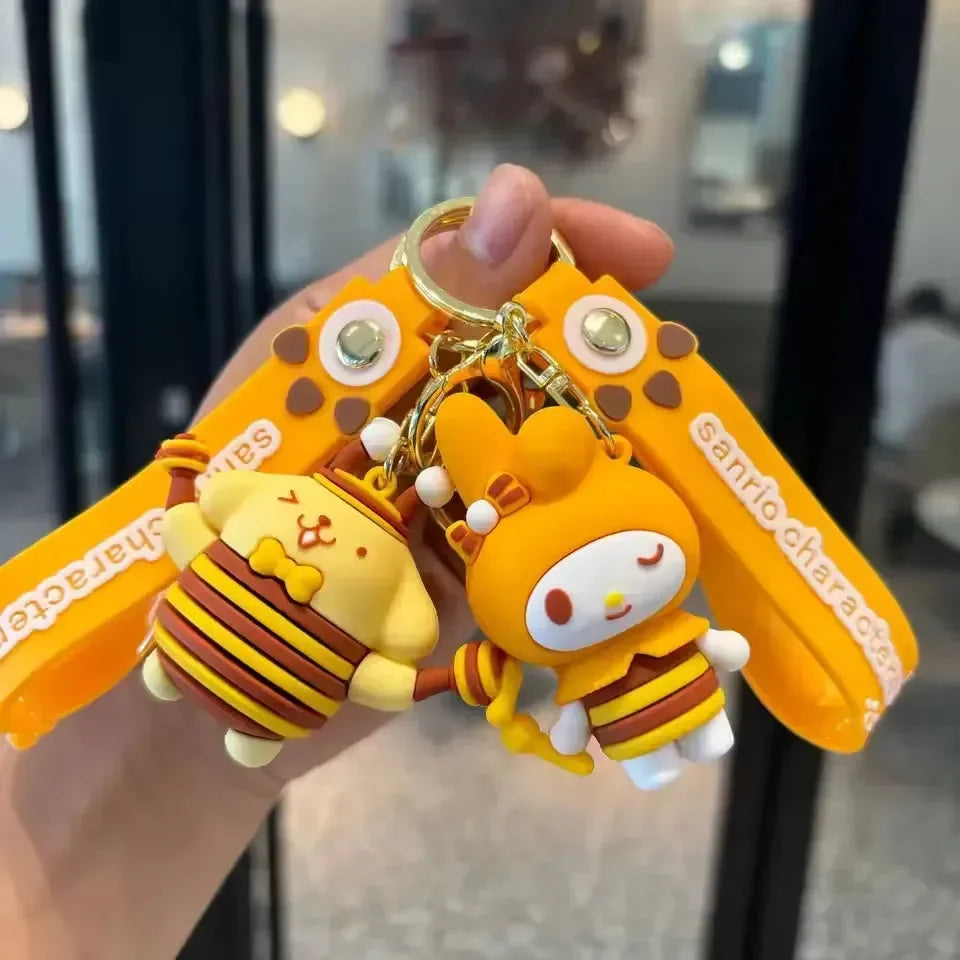 Sanliou Honeycomb Buzz Bee Keychain