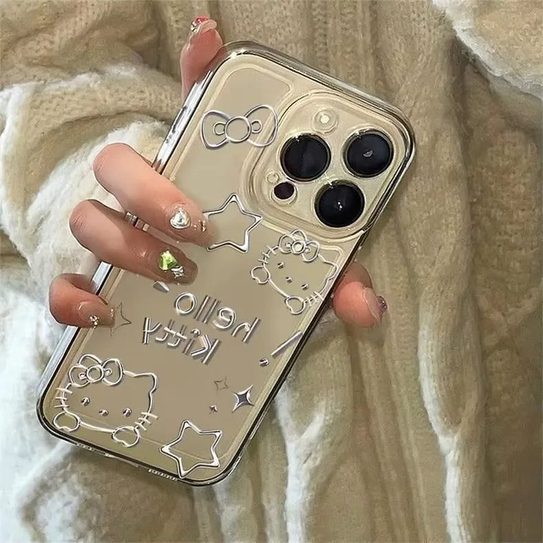 Silver Hello Kitty Case (For iPhones)