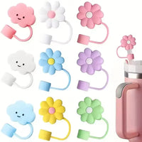 غطاء من القش على شكل زهرة مزهرة لأكواب 30 أونصة/40 أونصة 