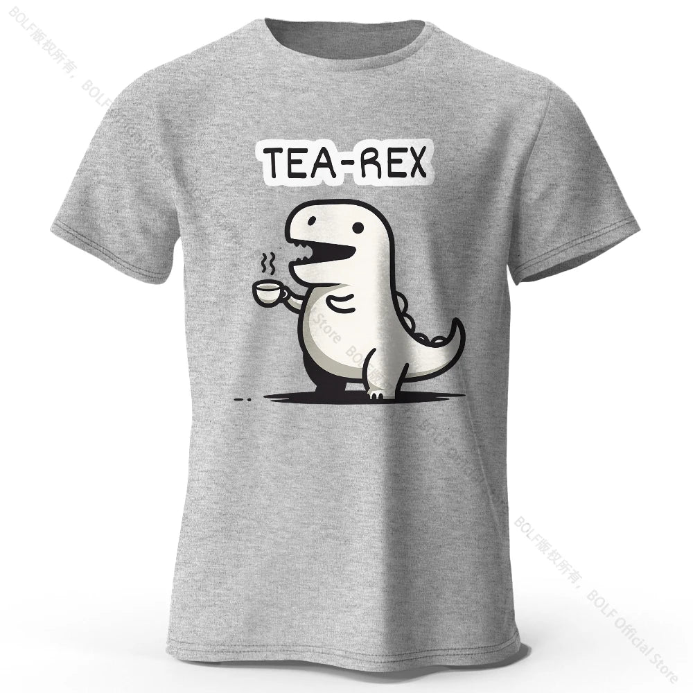 Tea-Rex Dinosaur Cotton T-Shirt