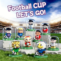 2026 NEW World Famous Football Players lega Figurine Messi Ronaldo Neymar Lewandowski Mini Action Building Block Model Toy Gifts - Bear Hugs