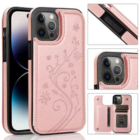 Butterfly Magnetic Flip Leather Phone Case (For iPhones)