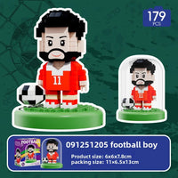 2026 NEW World Famous Football Players lega Figurine Messi Ronaldo Neymar Lewandowski Mini Action Building Block Model Toy Gifts - Bear Hugs