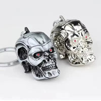 Terminator Skull Head Metal Keychain
