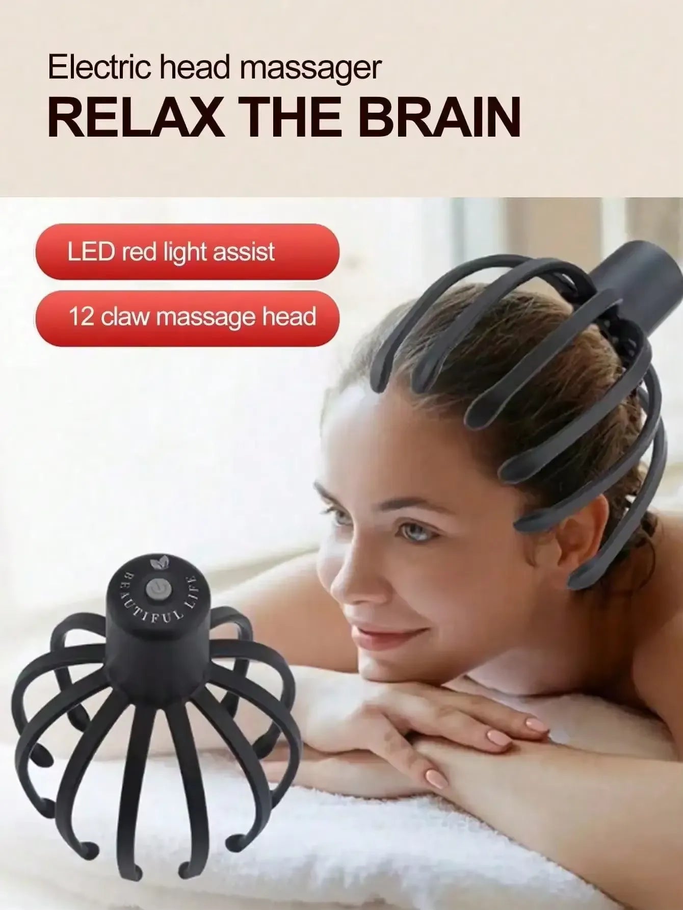 Octo-Soothe Intelligent Electric Head Massager