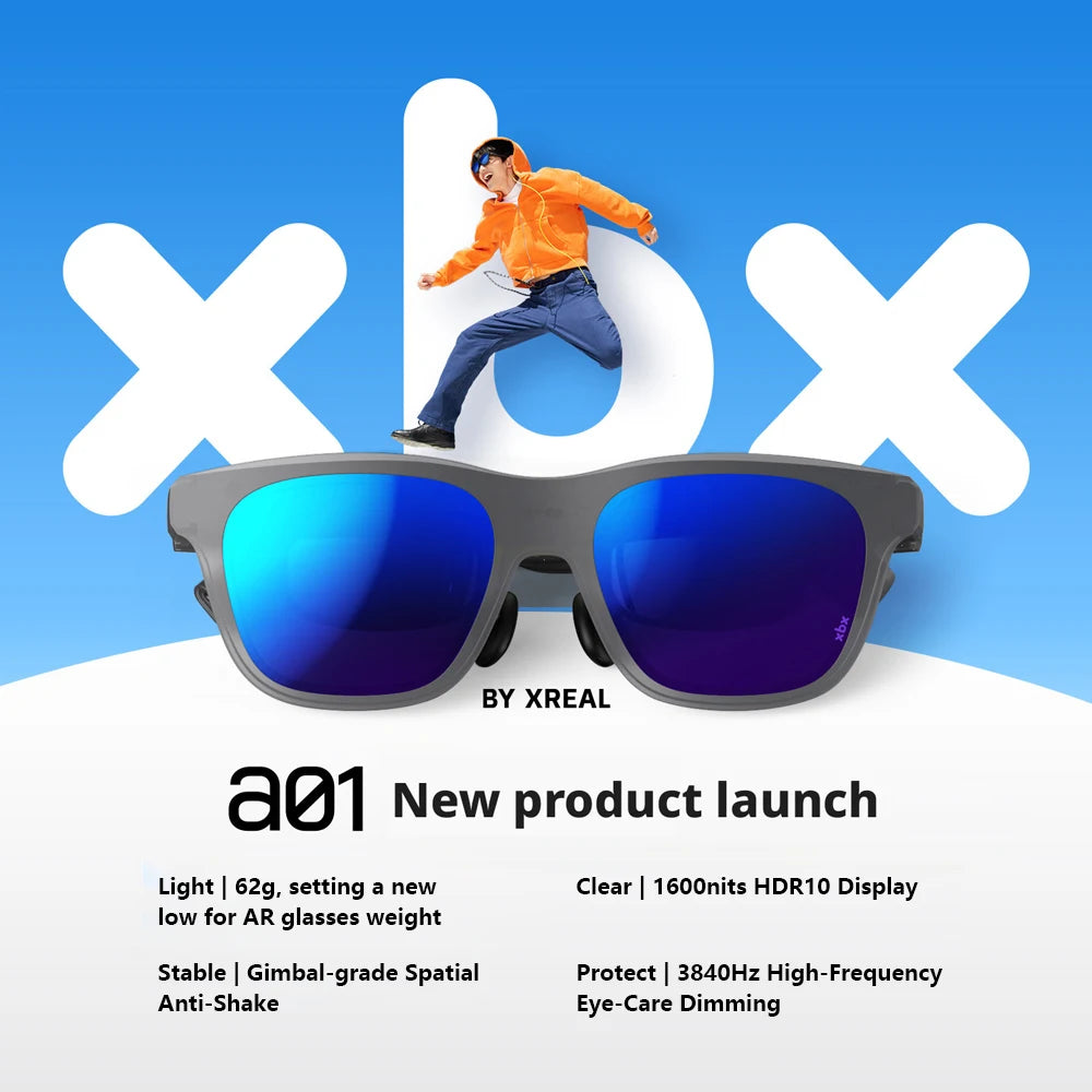 XREAL xbx a01 AR Glasses HDR10 1600nits 50° FOV Smart Glasses for Watch Videos Play Games - Bear Hugs