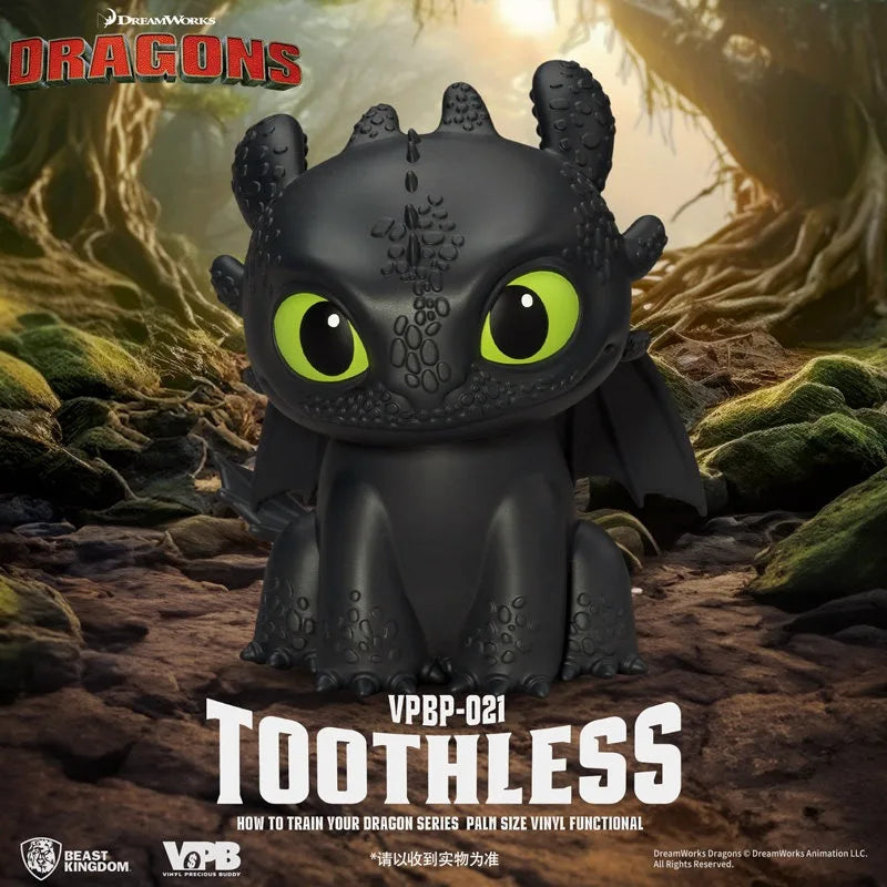 Genuine Beast Kingdom How To Train Your Dragon Toothless Light Fury Vinyl Piggy Bank Action Figure Collectible Model in Stock - Bear Hugs