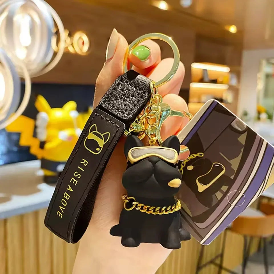 Rebel Ruff Bulldog 3D Keychain