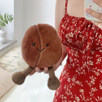 JC Simulated Coffee Bean Plushies Soft Doll Brown Coffee Food With Foot Adorably Plush Toy Home Decor Xmas Gifts Girl - Bear Hugs
