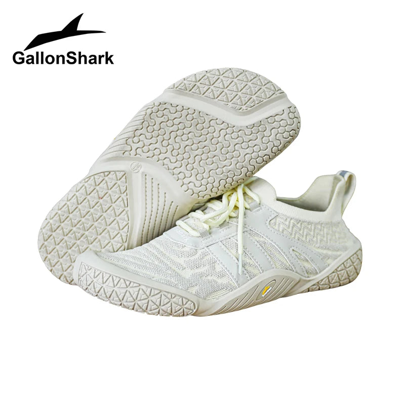 GallonShark Wide Toe Box Shoes, Breathable Knit Non-Slip Sneakers for Powerlifting & Gym Workouts - Bear Hugs