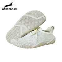 GallonShark Wide Toe Box Shoes, Breathable Knit Non-Slip Sneakers for Powerlifting & Gym Workouts - Bear Hugs