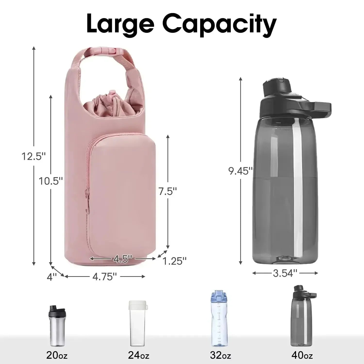 Carry All Insulated Water Bottle Bag
