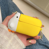 Funny Cartoon Big Mouth Bird Case For Apple AirPods 4 Pro 2 1 3 Soft Silicone Wireless Bluetooth Earphone Protective Cover Hook - Bear Hugs