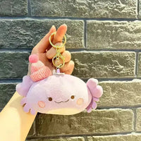 Kawaii Crab With Hat Plush Keychain