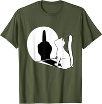 Middle Finger Cat Statement T-Shirt - Bear Hugs