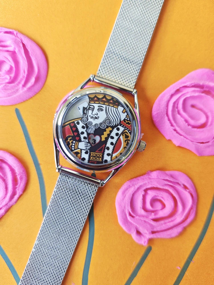 King Of Hearts Royal Card Quartz Watch