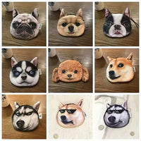 3D Realistic Dog Face Coin Purse