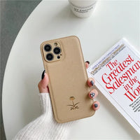 Coconut Tree Leather Case (For iPhones)