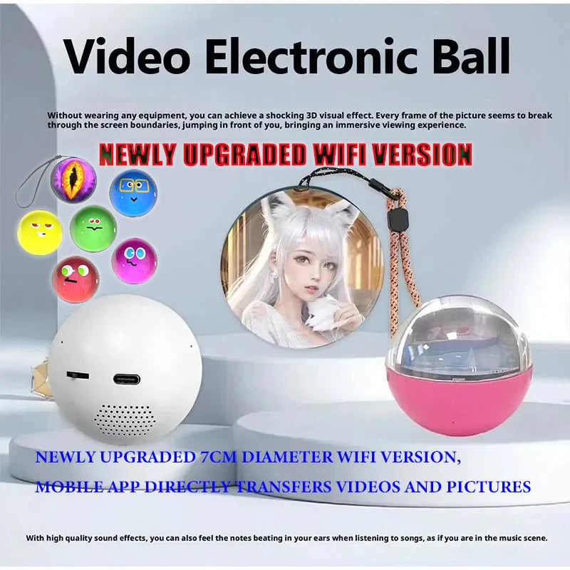Mobile APP WIFI version can customize 3D crystal balls, audio and video electronic balls, and customize gifts Memory sphere - Bear Hugs