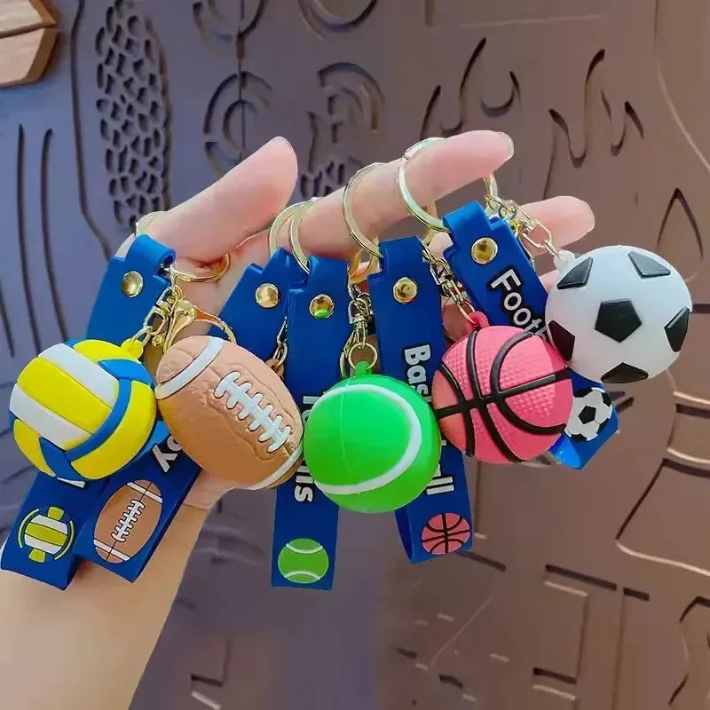 Sporty Spheres Sports Ball Keychain