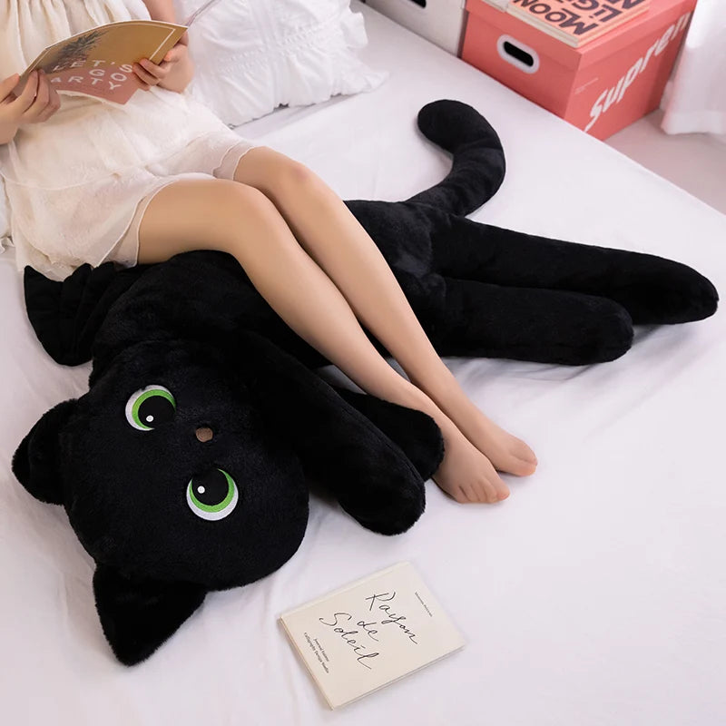 40/70/100CM Cartoon Black Cat with Wings Pillow Special-Shaped Cats Evil Kitten Dolls Sleeping Cushion Halloween Gift - Bear Hugs