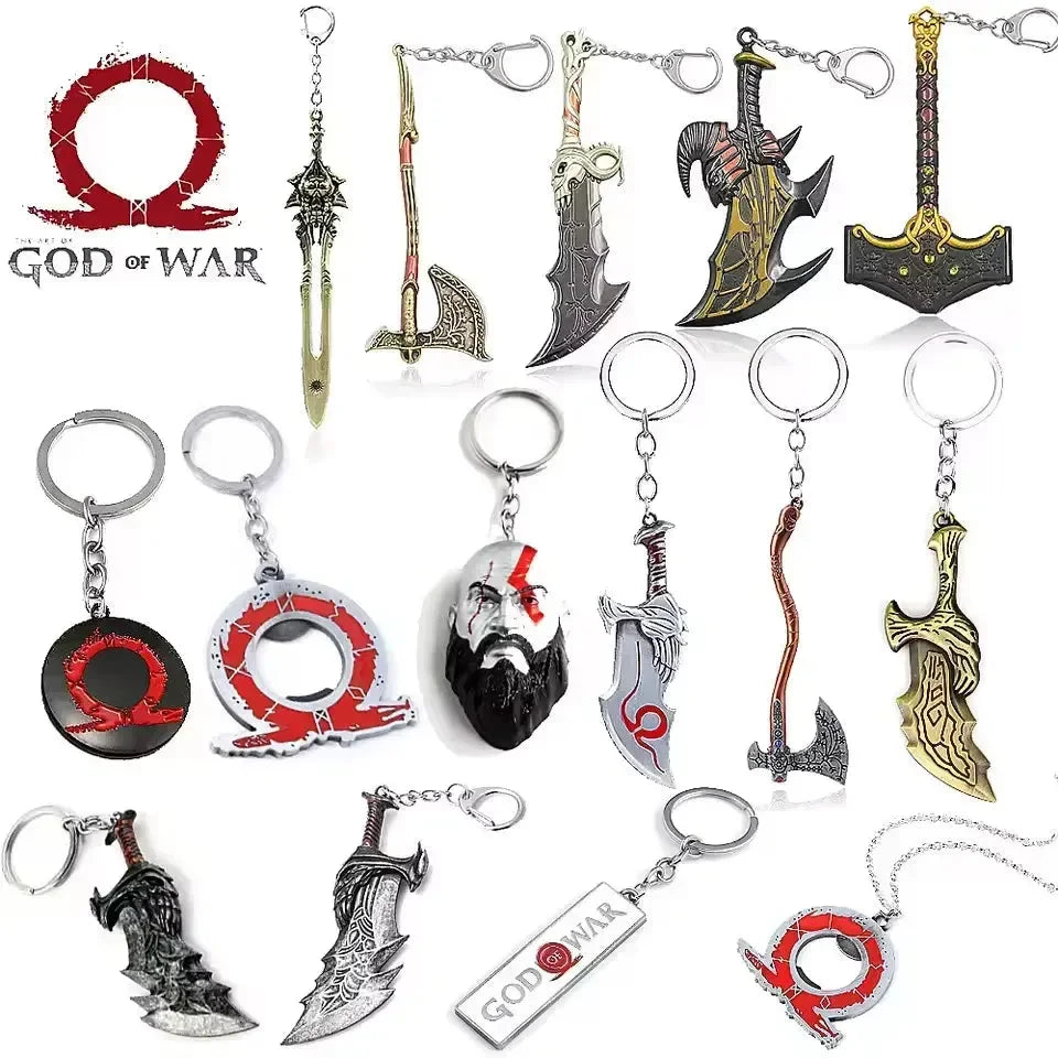 God of War Metal Keychain Collection