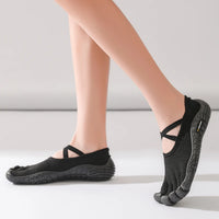 Gallonshark lace up five finger split toe shoes, anti slip, silent, soft soled, indoor sports, fitness, yoga, skipping rope, dee - Bear Hugs
