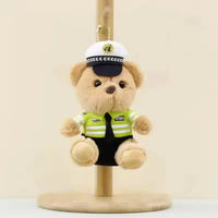 Traffic Cop Bear Brigade Plush Keychain