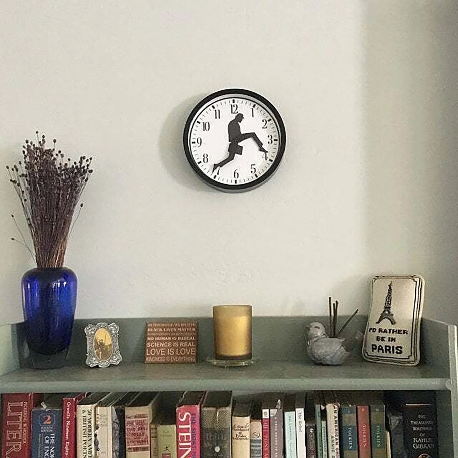 Monty Python inspired Silly Walk Wall Clock Creative Clock Walking Clock Silent Silent Clock Wall Art For Home Decor Wall Clock - Bear Hugs